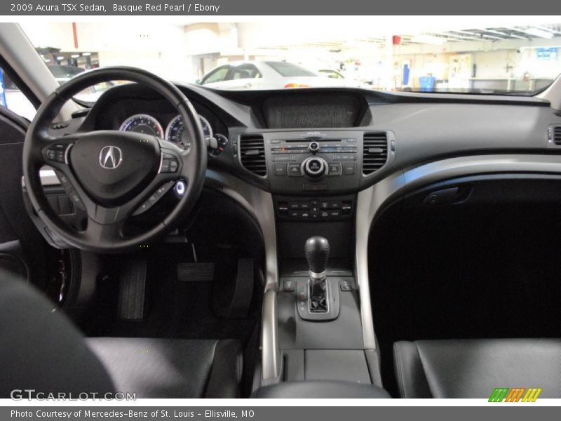 Basque Red Pearl / Ebony 2009 Acura TSX Sedan