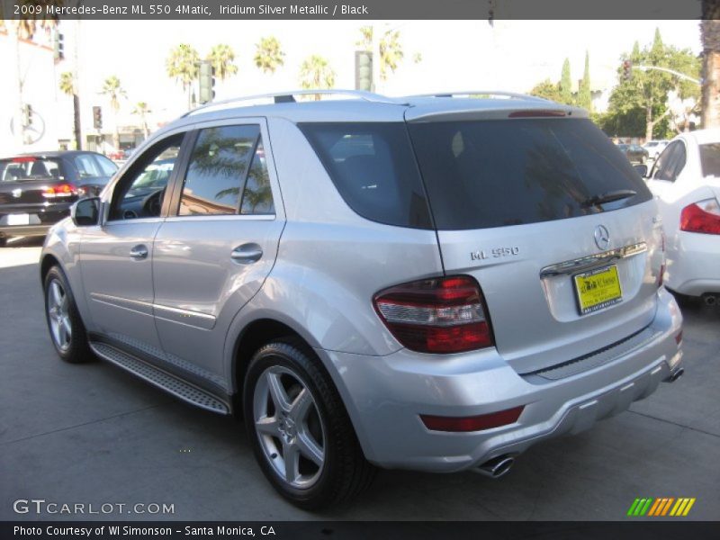 Iridium Silver Metallic / Black 2009 Mercedes-Benz ML 550 4Matic