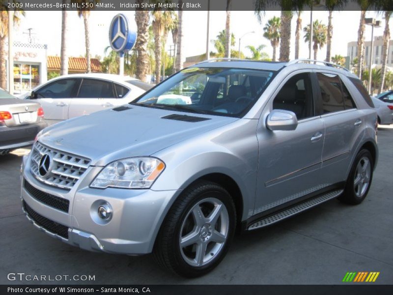 Iridium Silver Metallic / Black 2009 Mercedes-Benz ML 550 4Matic
