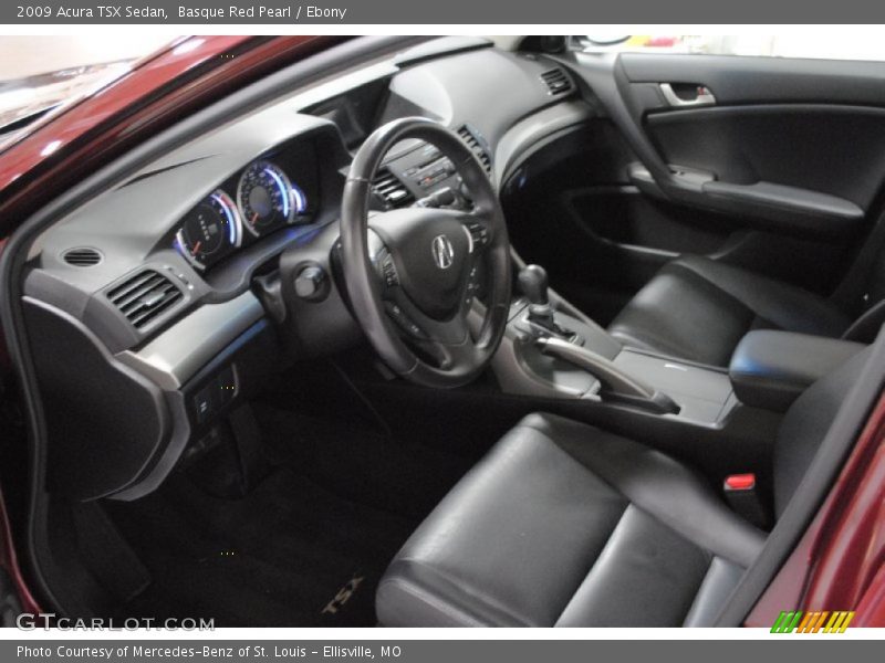 Basque Red Pearl / Ebony 2009 Acura TSX Sedan