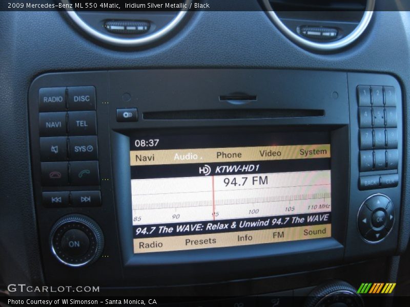 Iridium Silver Metallic / Black 2009 Mercedes-Benz ML 550 4Matic