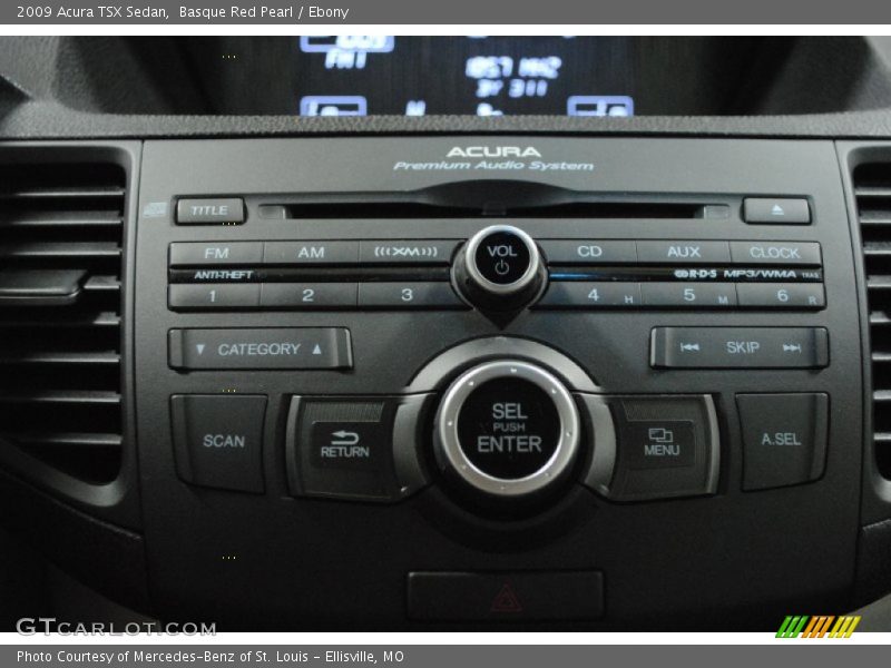 Basque Red Pearl / Ebony 2009 Acura TSX Sedan