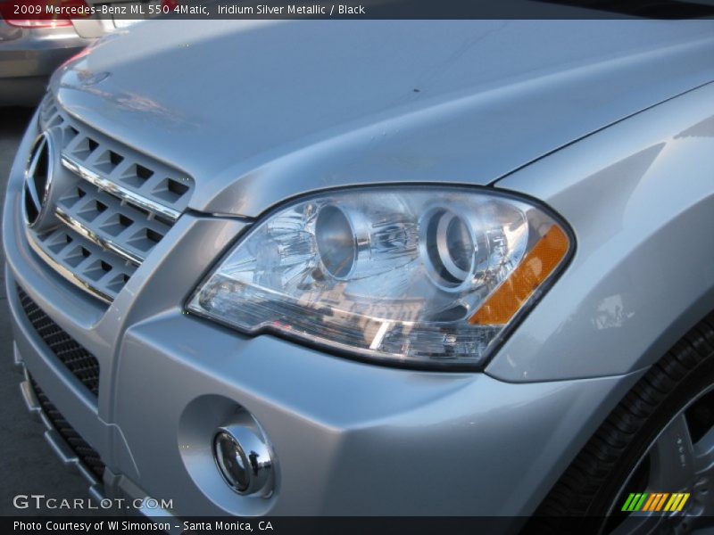 Iridium Silver Metallic / Black 2009 Mercedes-Benz ML 550 4Matic