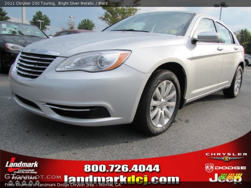 Bright Silver Metallic / Black 2011 Chrysler 200 Touring