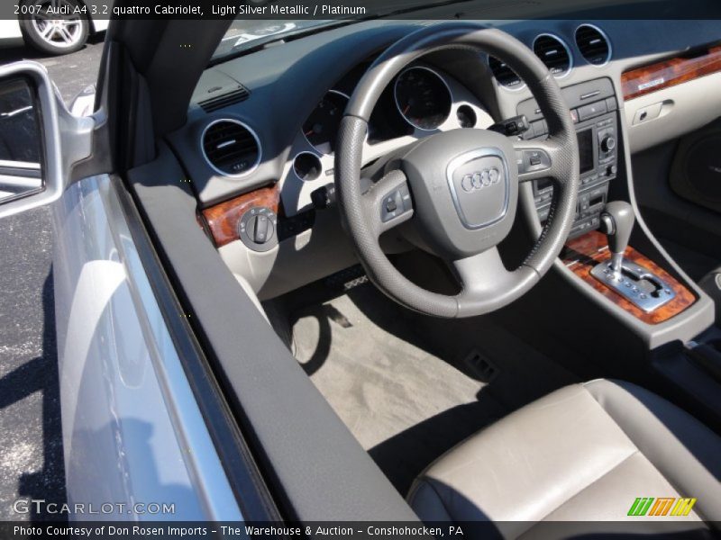 Light Silver Metallic / Platinum 2007 Audi A4 3.2 quattro Cabriolet