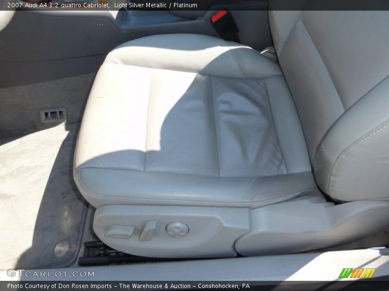 Light Silver Metallic / Platinum 2007 Audi A4 3.2 quattro Cabriolet