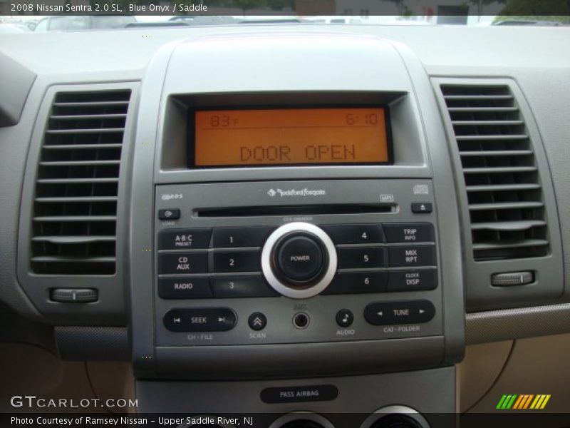 Blue Onyx / Saddle 2008 Nissan Sentra 2.0 SL