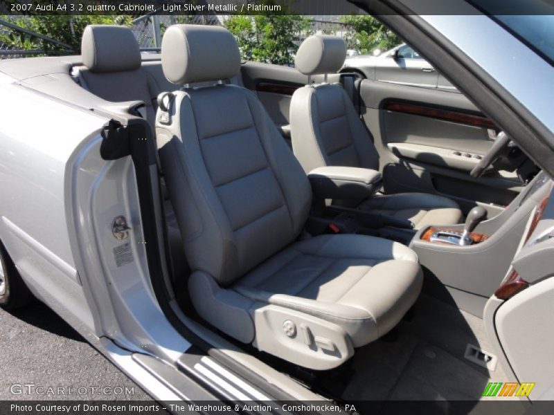Light Silver Metallic / Platinum 2007 Audi A4 3.2 quattro Cabriolet