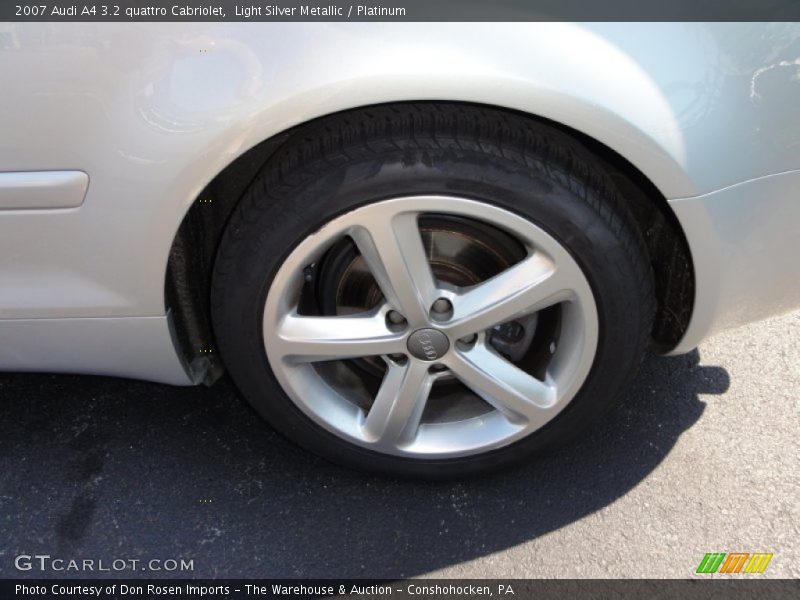 Light Silver Metallic / Platinum 2007 Audi A4 3.2 quattro Cabriolet