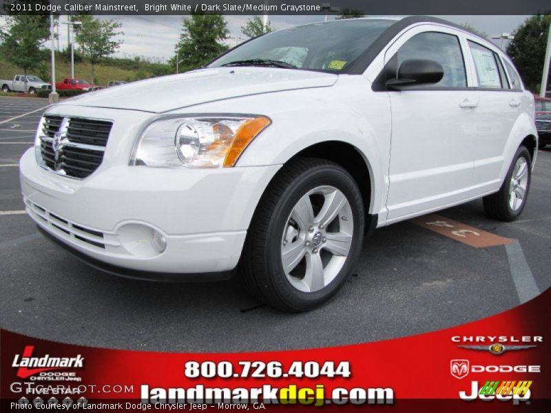 Bright White / Dark Slate/Medium Graystone 2011 Dodge Caliber Mainstreet