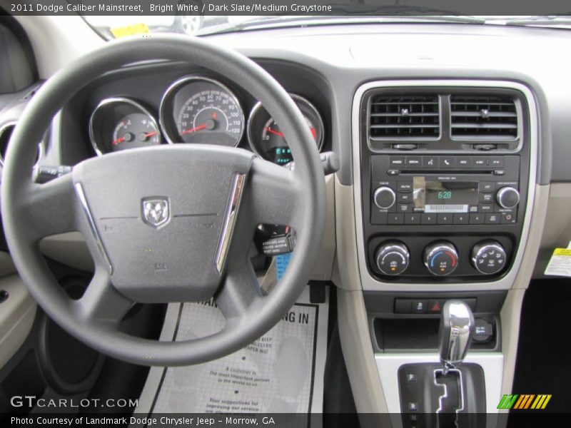 Bright White / Dark Slate/Medium Graystone 2011 Dodge Caliber Mainstreet