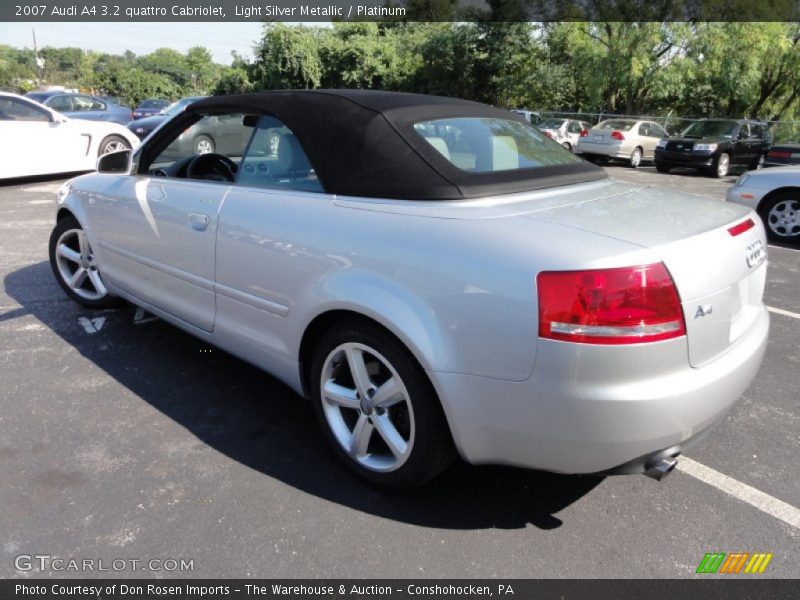 Light Silver Metallic / Platinum 2007 Audi A4 3.2 quattro Cabriolet