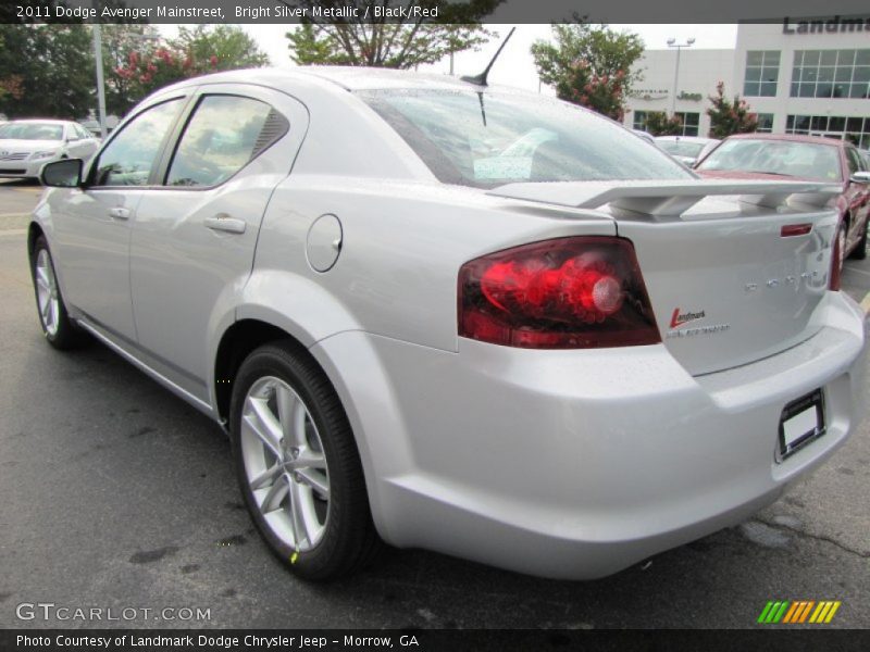 Bright Silver Metallic / Black/Red 2011 Dodge Avenger Mainstreet