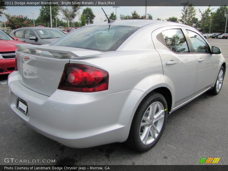Bright Silver Metallic / Black/Red 2011 Dodge Avenger Mainstreet