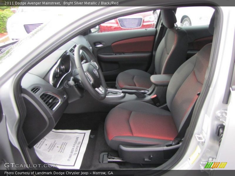 Bright Silver Metallic / Black/Red 2011 Dodge Avenger Mainstreet