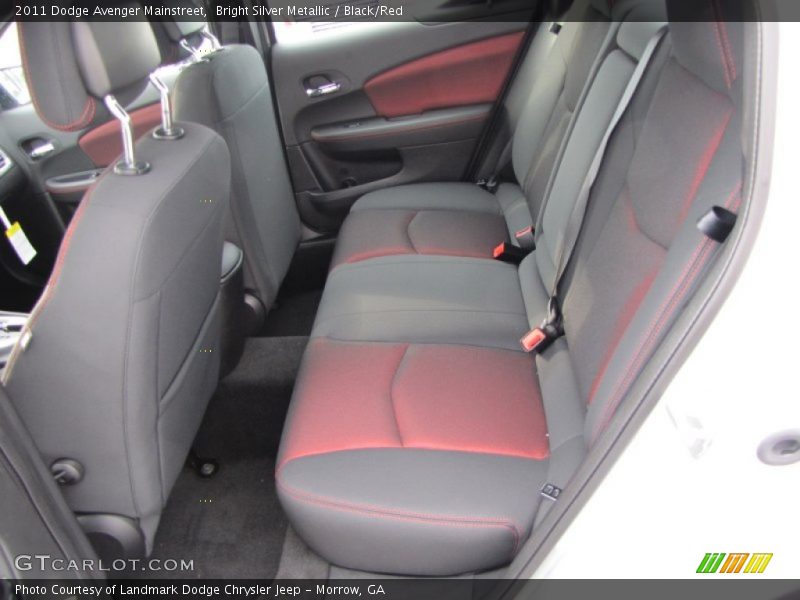 Bright Silver Metallic / Black/Red 2011 Dodge Avenger Mainstreet