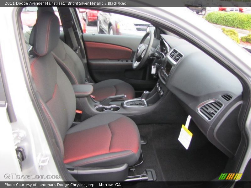 Bright Silver Metallic / Black/Red 2011 Dodge Avenger Mainstreet
