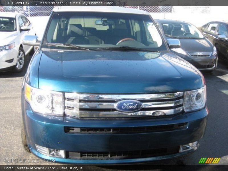 Mediterranean Blue Metallic / Charcoal Black 2011 Ford Flex SEL