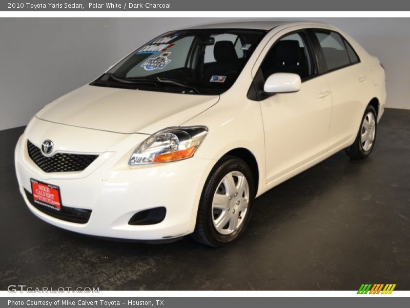 Polar White / Dark Charcoal 2010 Toyota Yaris Sedan