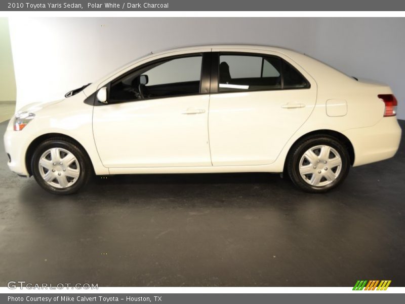 Polar White / Dark Charcoal 2010 Toyota Yaris Sedan