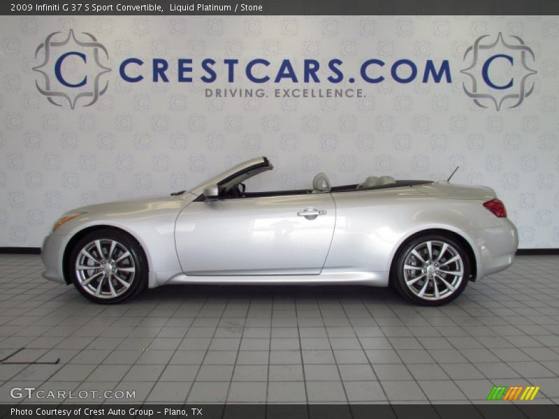 Liquid Platinum / Stone 2009 Infiniti G 37 S Sport Convertible