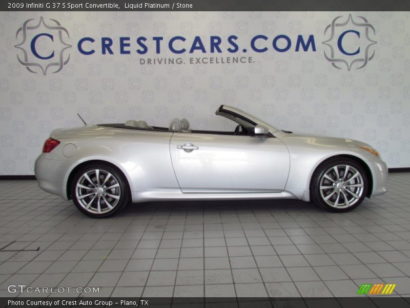 Liquid Platinum / Stone 2009 Infiniti G 37 S Sport Convertible