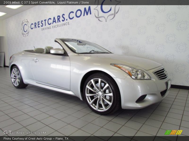 Liquid Platinum / Stone 2009 Infiniti G 37 S Sport Convertible
