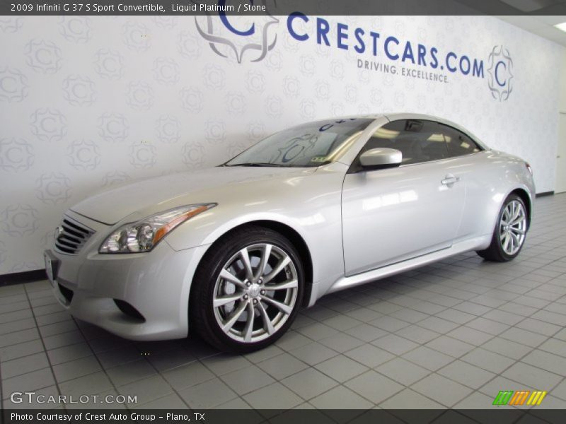 Liquid Platinum / Stone 2009 Infiniti G 37 S Sport Convertible