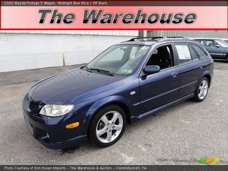 Midnight Blue Mica / Off Black 2003 Mazda Protege 5 Wagon