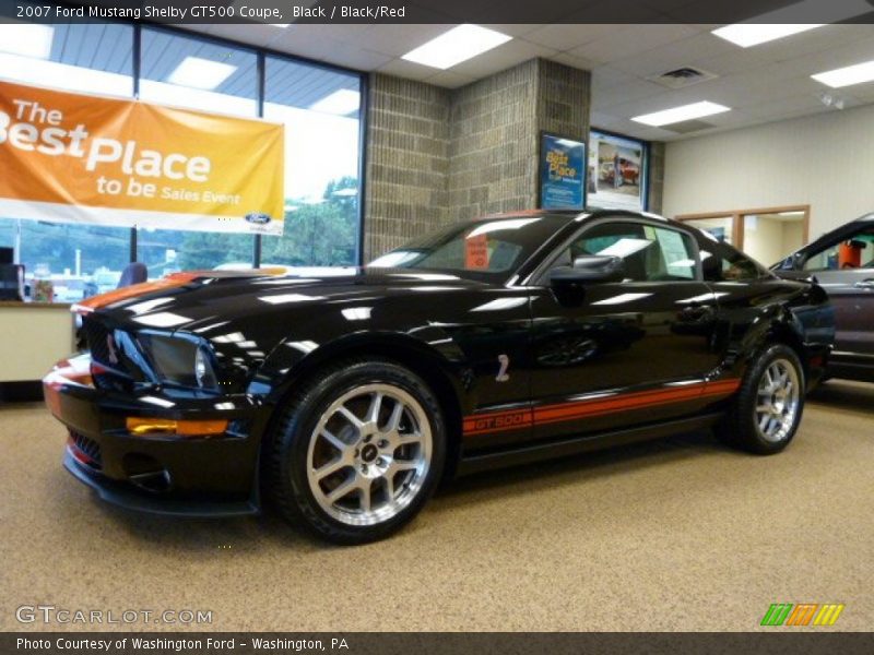 Black / Black/Red 2007 Ford Mustang Shelby GT500 Coupe