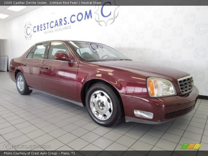 Crimson Red Pearl / Neutral Shale 2000 Cadillac DeVille Sedan