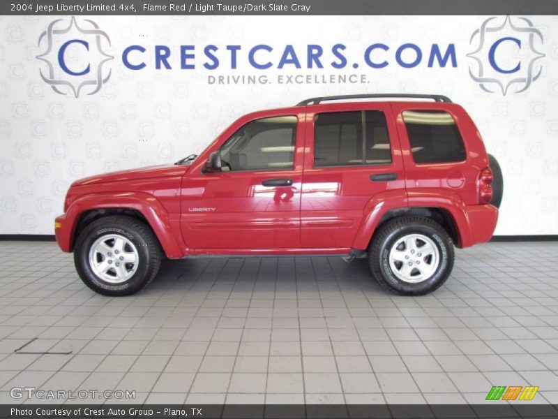 Flame Red / Light Taupe/Dark Slate Gray 2004 Jeep Liberty Limited 4x4