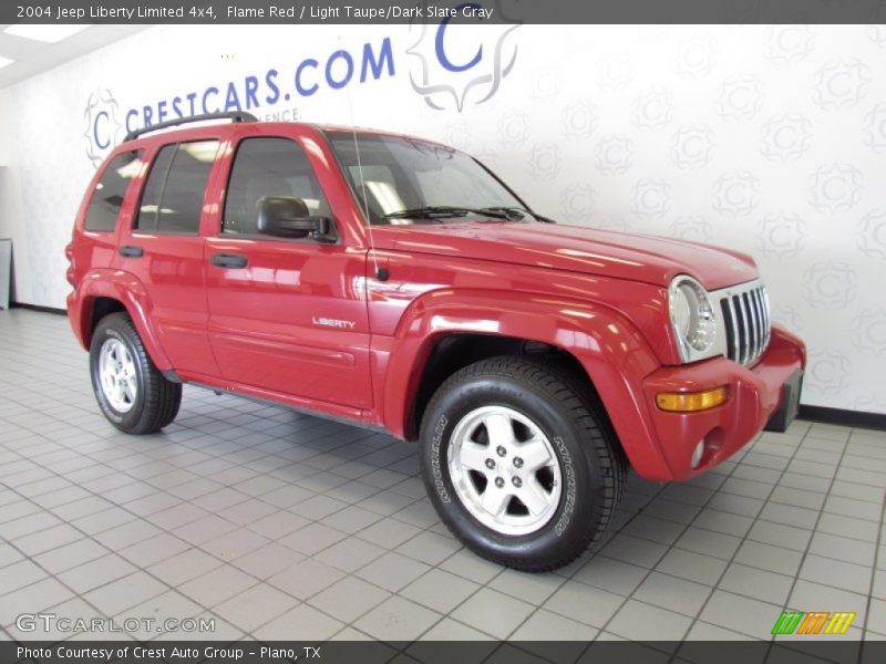 Flame Red / Light Taupe/Dark Slate Gray 2004 Jeep Liberty Limited 4x4