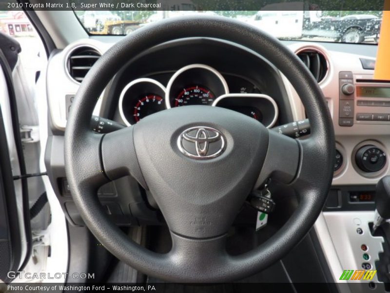 Super White / Dark Charcoal 2010 Toyota Matrix 1.8