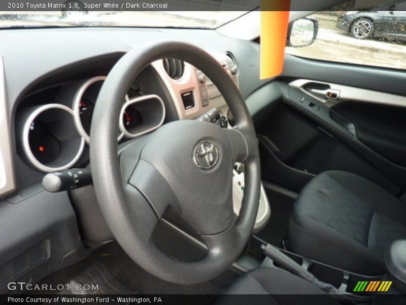Super White / Dark Charcoal 2010 Toyota Matrix 1.8