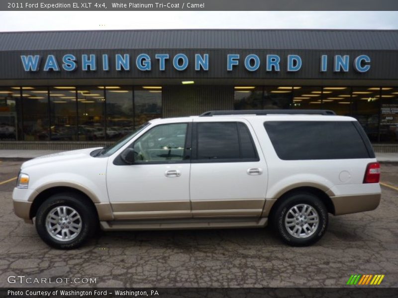 White Platinum Tri-Coat / Camel 2011 Ford Expedition EL XLT 4x4