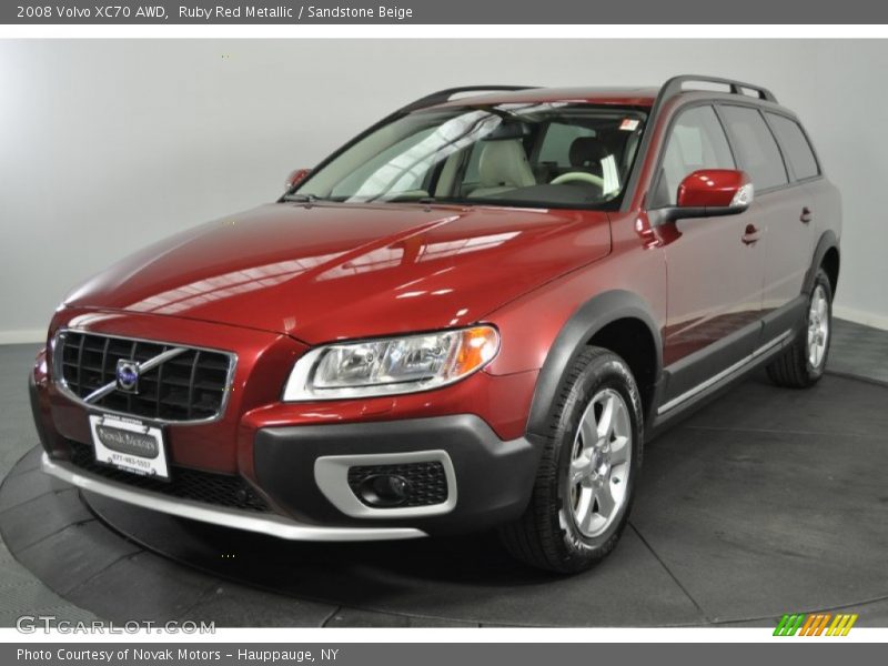 Ruby Red Metallic / Sandstone Beige 2008 Volvo XC70 AWD