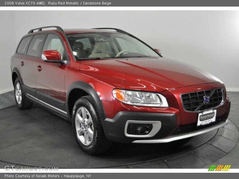 Ruby Red Metallic / Sandstone Beige 2008 Volvo XC70 AWD