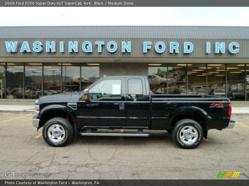 Black / Medium Stone 2009 Ford F250 Super Duty XLT SuperCab 4x4