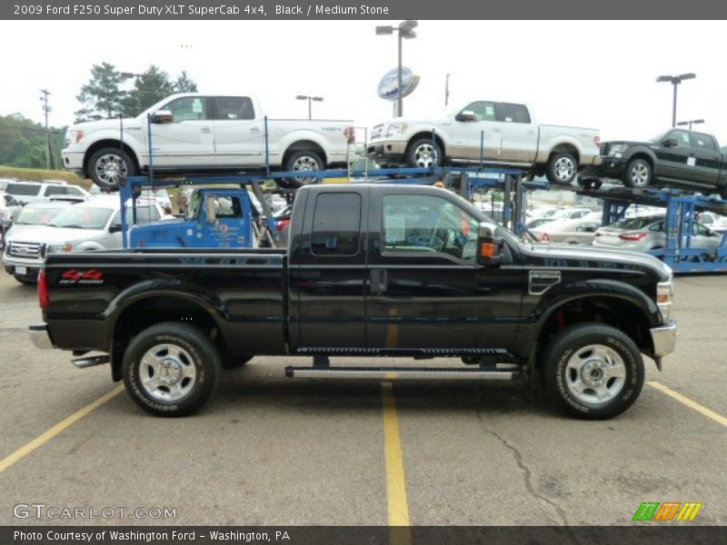 Black / Medium Stone 2009 Ford F250 Super Duty XLT SuperCab 4x4