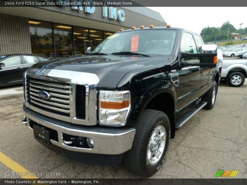 Black / Medium Stone 2009 Ford F250 Super Duty XLT SuperCab 4x4