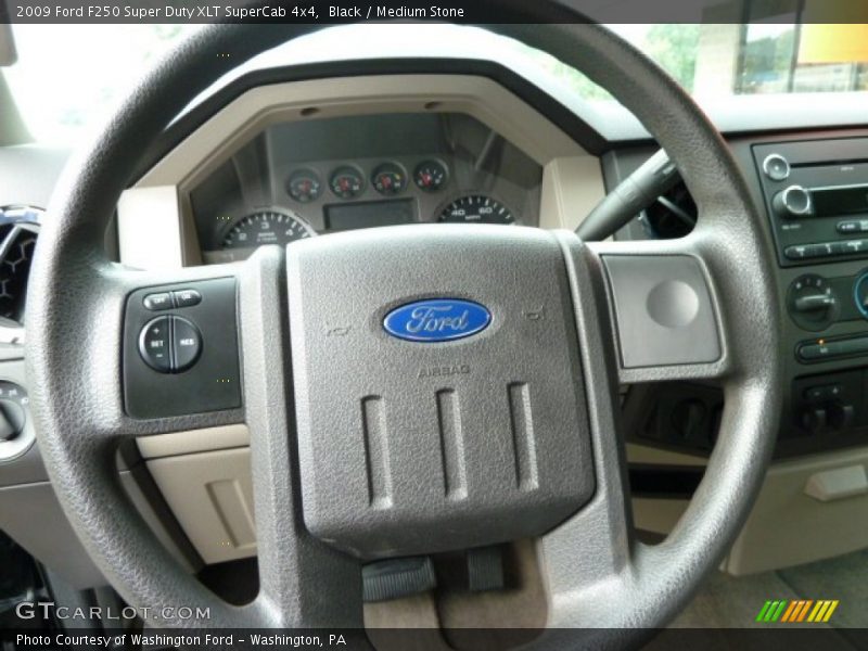 Black / Medium Stone 2009 Ford F250 Super Duty XLT SuperCab 4x4