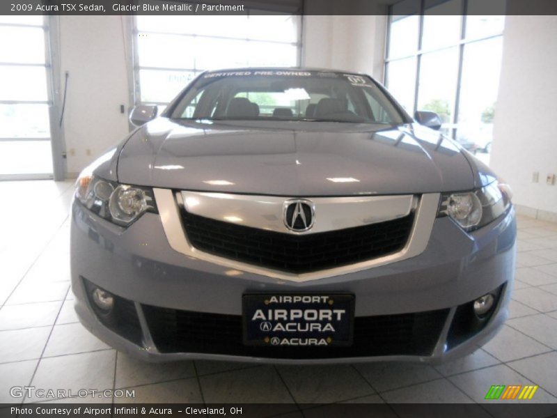 Glacier Blue Metallic / Parchment 2009 Acura TSX Sedan