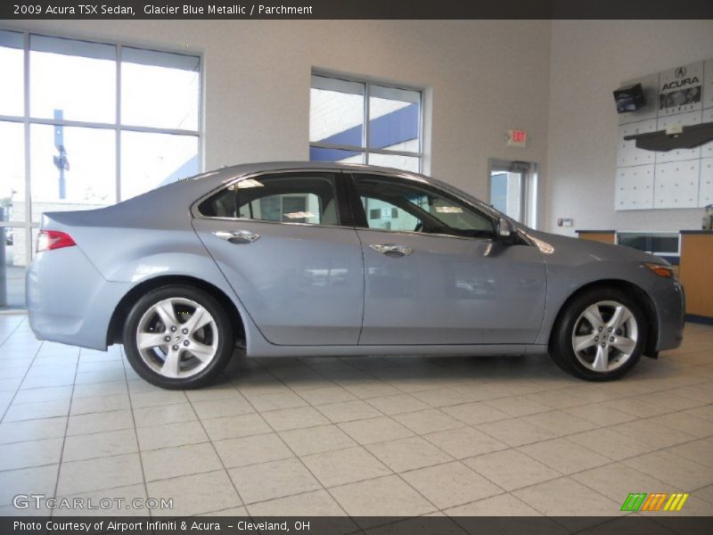 Glacier Blue Metallic / Parchment 2009 Acura TSX Sedan