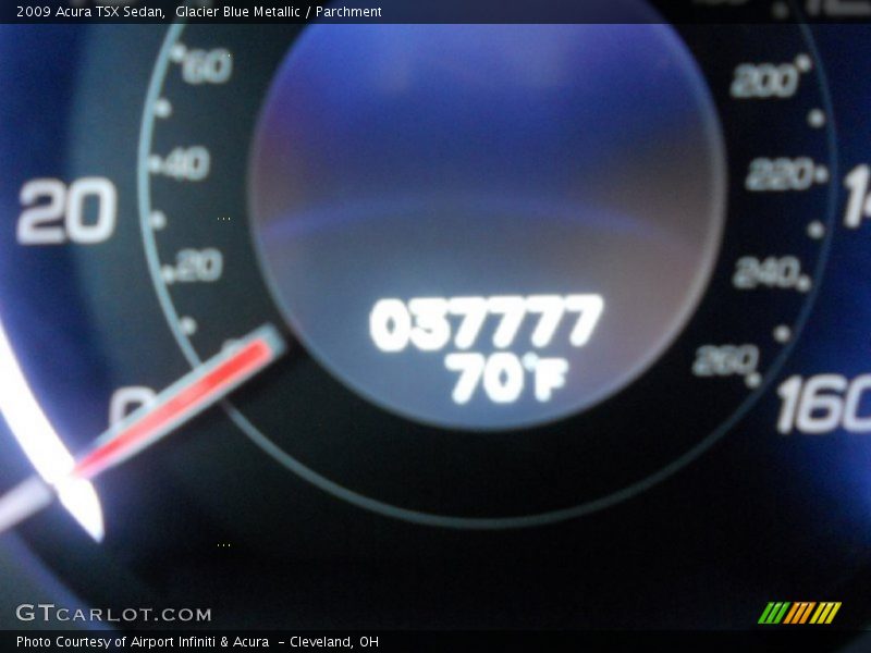 Glacier Blue Metallic / Parchment 2009 Acura TSX Sedan