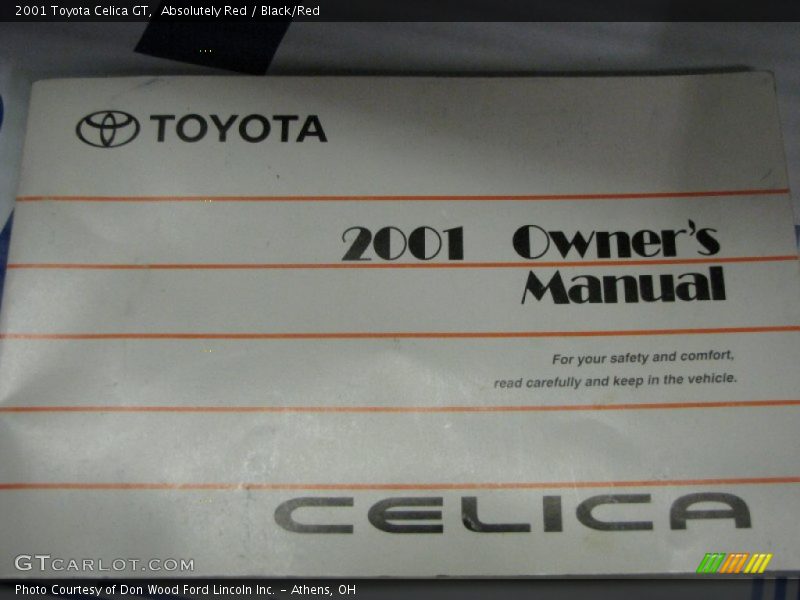 Absolutely Red / Black/Red 2001 Toyota Celica GT