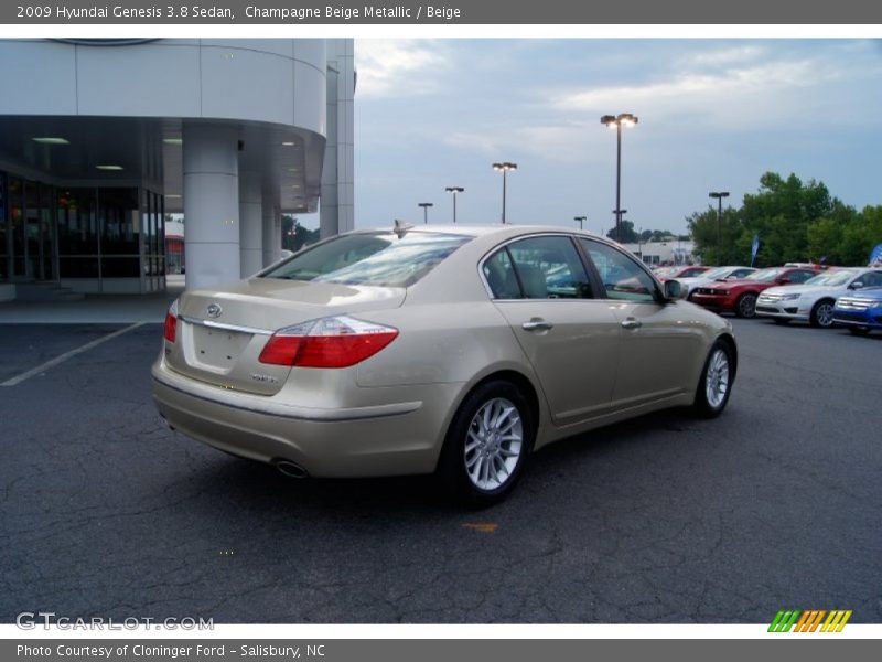 Champagne Beige Metallic / Beige 2009 Hyundai Genesis 3.8 Sedan