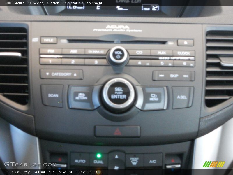 Glacier Blue Metallic / Parchment 2009 Acura TSX Sedan