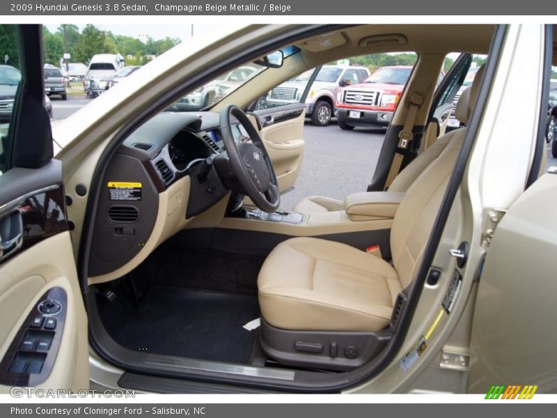 Champagne Beige Metallic / Beige 2009 Hyundai Genesis 3.8 Sedan