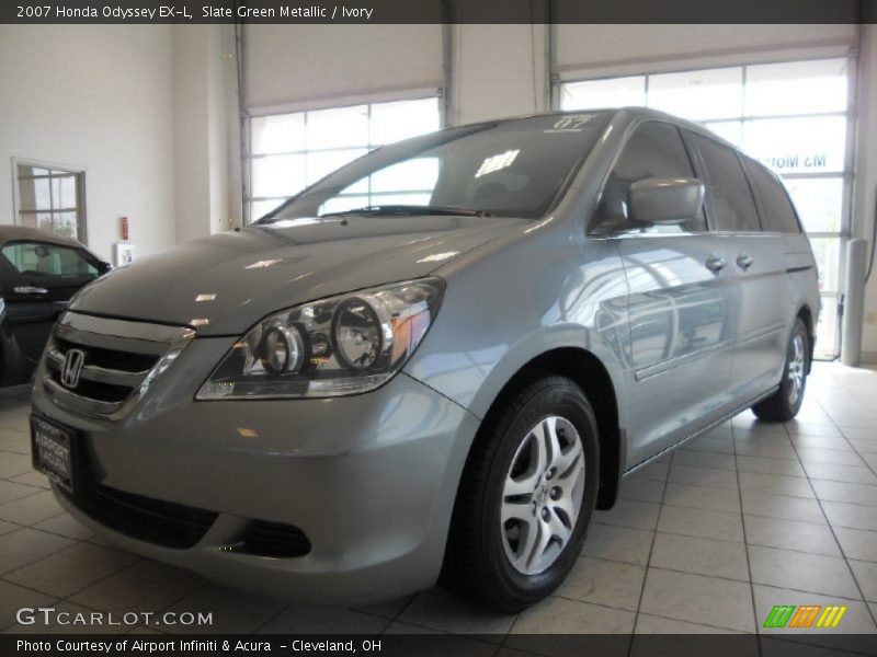 Slate Green Metallic / Ivory 2007 Honda Odyssey EX-L